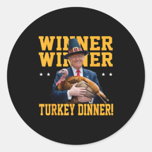 Winnaar Turkije Diner Trump Thanksgiving Ronde Sticker