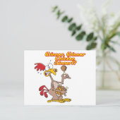 winnaar van het kippendiner irony humor briefkaart (Staand voorkant)