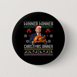 Winnaar Winnaar Kerst Diner Sinterklaas Trump Leli Ronde Button 5,7 Cm