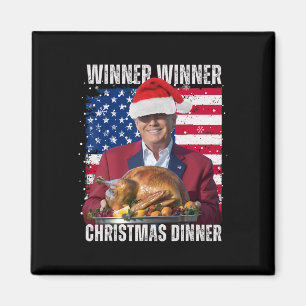 Winnaar Winnaar Kerst Dinner Humor Grappig Trump X Magneet