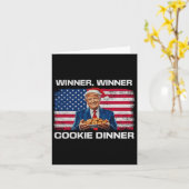 Winnaar Winnaar Koekje Diner Grappig Trump 2024 47 Kaart (Gele Bloem)