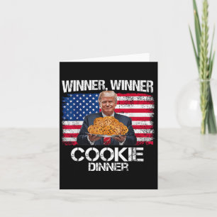 Winnaar Winnaar Koekje Diner Grappige Trump 2024 4 Kaart