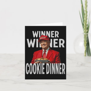 Winnaar Winnaar Koekje Diner Grappige Trump 2024 4 Kaart