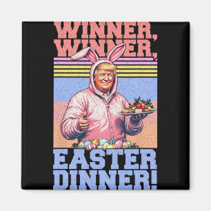 Winnaar Winnaar Pasen Diner Grappige Trump Konijne Magneet