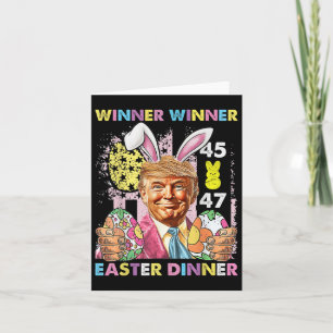 Winnaar Winnaar Pasje Diner Grappig Trump Gelukkig Kaart