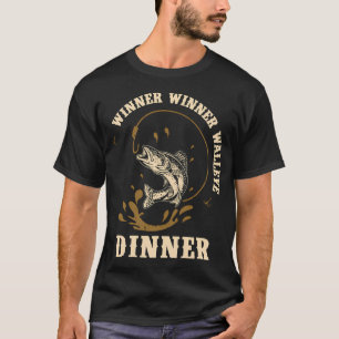 Winnaar Winnaar Walleye Diner Grappige Vissen T-shirt