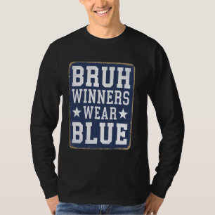 Winnaars Blue Distressed Funny Sports Fan Apparel T-shirt