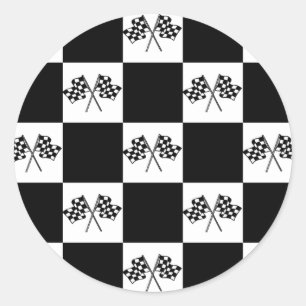 Winnaars Circle Stickers Auto Racing Vlaggen