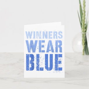 Winnaars Draag Blue Go Team War Game Competi Kaart