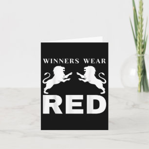 Winnaars Draag Red Funny Spirit Draag Team Game Kl Kaart