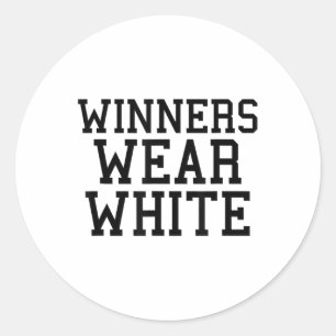 Winnaars Draag White Color War Camp Team Game Comp Ronde Sticker