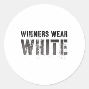 winnaars Draag White Summer Camp Team Kleur Ronde Sticker