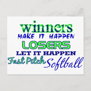 Winnaars....Fast Pitch Softball Briefkaart