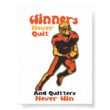 Winnaars Geven Nooit Op Voetbal Motivatie Spreuk