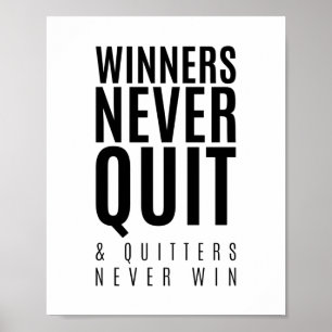 Winnaars houden nooit op   MOTIVATIE Poster