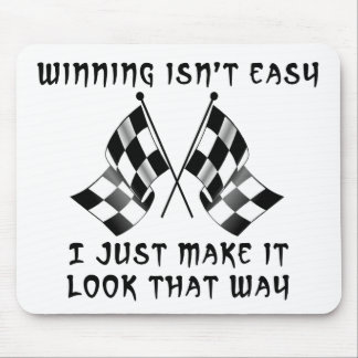 Winnen Is Niet Gemakkelijk - Dirt Bike Motocross M Muismat