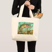 Winnend kunstwerk voor kinderen: forel grote tote bag (Voorkant (product))