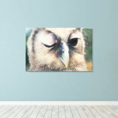 Winnend Owl Canvas Afdruk (Insitu (Houten vloer))