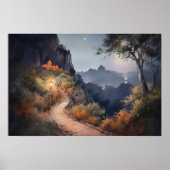 Winnend pad naar een geheime bergterugtocht poster (Voorkant)