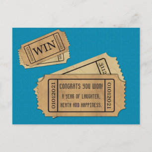 winnend ticket voor 2021 feestdagenkaart