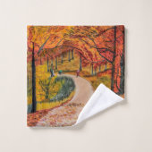 Winnende bosweg bad handdoek (Wasdoekje)