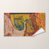 Winnende bosweg bad handdoek (Handdoek)