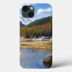 Winnende Colorado met bergen en pijnbomen iPhone 13 Hoesje