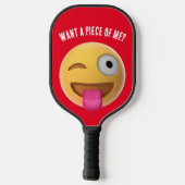 Winnende kant Emoji met Tongue Pickleball Paddle (Achterkant)