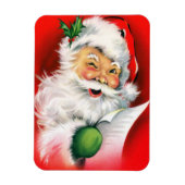 Winnende kerstman Naughty of Nice List Funny Magneet (Verticaal)