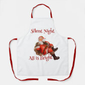 Winnende kerstman  Retro Kerstmis Schort (Voorkant)