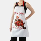 Winnende kerstman  Retro Kerstmis Schort (Insitu)