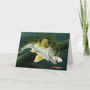 Winnende kunstwerken voor kinderen: walleye feestdagen kaart