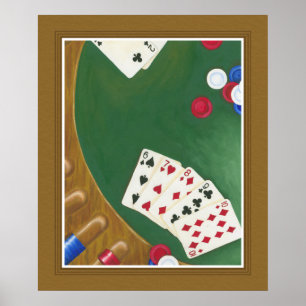 Winnende poker zes tot tien poster