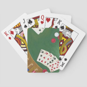 Winnende poker zes tot tien speelkaarten