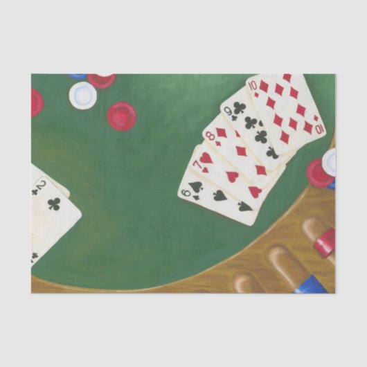 Winnende poker zes tot tien tissuepapier (Voorkant)