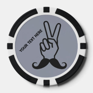 Winnende snor aangepaste poker chips