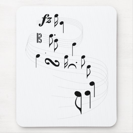 Winnende staf en notities Mousepad Muismat (Voorkant)