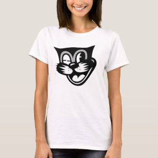 Winnende zwarte kat t-shirt