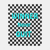 "WINNER" Cool Motivatie Fleece Blanket (Voorkant)