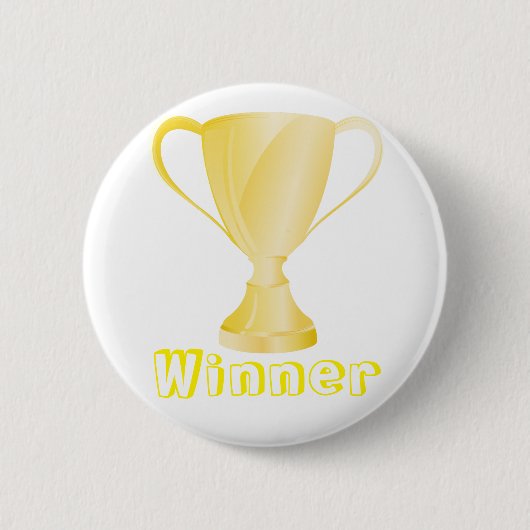 Winner golden ronde button 5,7 cm (Voorkant)