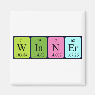 Winner periodiek table name magnet magneet