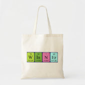 Winner periodieke lijstnaam canvas tas (Voorkant)
