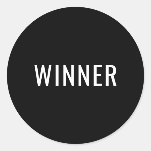 Winner Ronde Sticker (Voorkant)