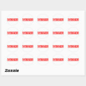 Winner Stamp Ronde Sticker (Vel)