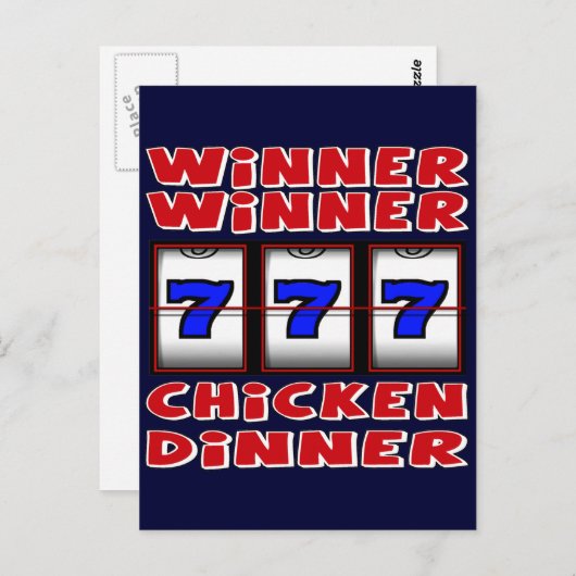 WINNER WINNER CHICKEN DINNER BRIEFKAART (Voorkant / Achterkant)