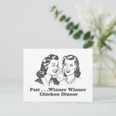 Winner Winner Chicken Dinner Funny Briefkaart (Staand voorkant)