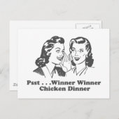Winner Winner Chicken Dinner Funny Briefkaart (Voorkant / Achterkant)