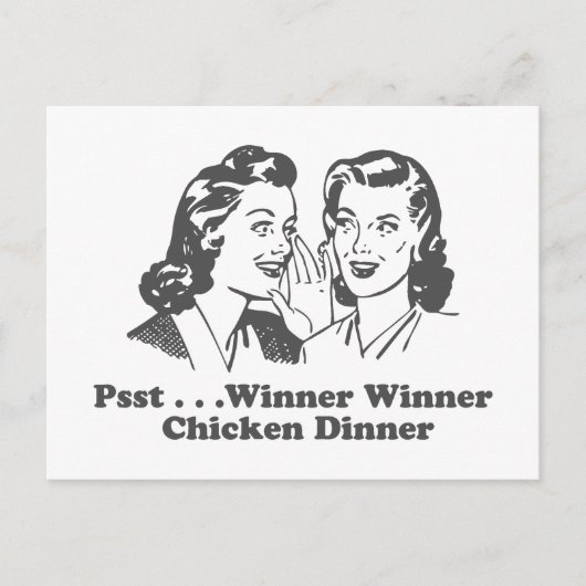 Winner Winner Chicken Dinner Funny Briefkaart (Voorkant)