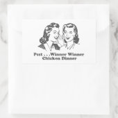 Winner Winner Chicken Dinner Funny Rechthoekige Sticker (Tas)
