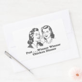 Winner Winner Chicken Dinner Funny Rechthoekige Sticker (Envelop)